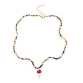thumbnail image 1 of 1 collar de cuentas de colores, cadena para clavícula, elegante y colorido., 1 of 6