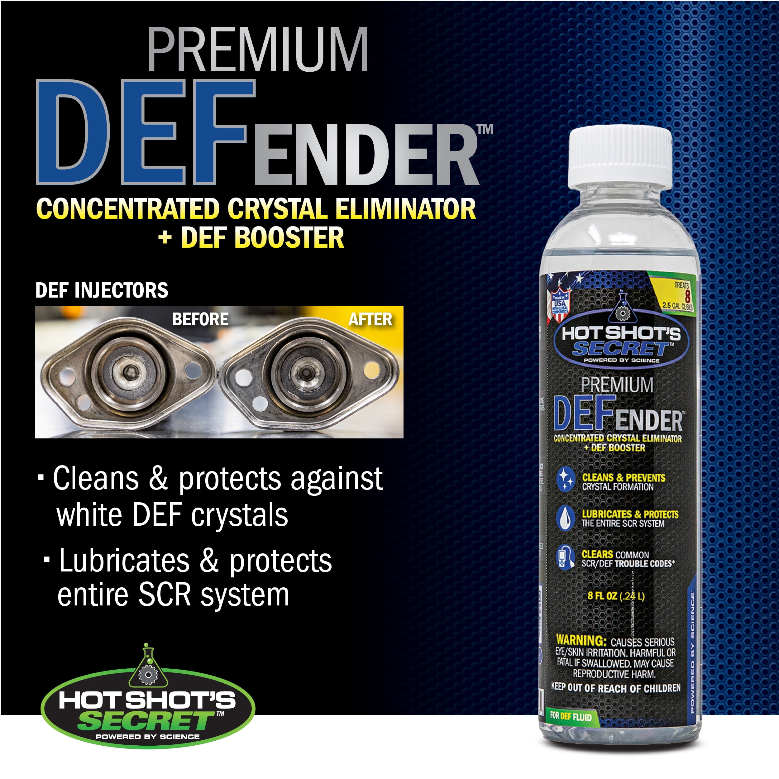 (2 pack) Hot Shot's Secret DEFender Crystal Eliminator and Booster for Diesel Engines