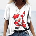 thumbnail image 3 of Camisetas con estampado 3d de Navidad para mujer, camiseta de marca de manga corta para mujer, camiseta de gran tamaño, ropa divertida de Navidad 2022, 3 of 4