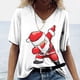 thumbnail image 3 of Camisetas con estampado 3d de Navidad para mujer, camiseta de marca de manga corta para mujer, camiseta de gran tamaño, ropa divertida de Navidad 2022, 3 of 4