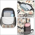 thumbnail image 4 of Boston Terrier and Rose Beige Pattern 17" Waterproof Oxford School Backpacks for Teens, S-Shape Padded Straps, for School, Travel, Hiking, Camping, 4 of 5