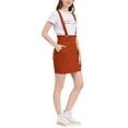 thumbnail image 5 of Allegra K Women's High Waist Straight Braces Suspender Skirts, 5 of 7