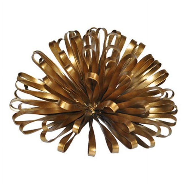 Cheungs FP-4458M Gold Metal Ribbon Decor, Medium - 5 x 10 x 10 in.