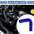 thumbnail image 2 of Unique Bargains 1pcs 25mm 0.98" ID 120mm 4.72" Length 90° Blue Car Silicone Hose Universal, 2 of 7