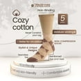 thumbnail image 3 of 7BigStars Kingdom Men's Diabetic Non-Binding Cotton Crew Socks - 5 Pack Big Tall - Stripe Pattern - Sock Size 13-15 Shoe Size 12-15 XL Light Beige, Beige, Khaki, Brown, Dark Brown, 3 of 11