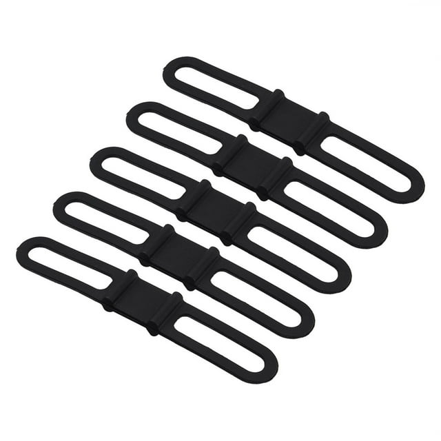 5pcs Silicone Cable Ties Straps,Adjustable Elastic Bike Fastening Straps For Bike Bicycle