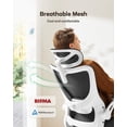 thumbnail image 4 of Silla de oficina ergonómica Marsail con respaldo alto de malla y soporte lumbar, 4 of 7