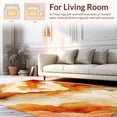 thumbnail image 2 of ODIKA 2'x3' Machine Washable Non-Slip Area Rug, Artisan Honey Geode Reflection with Deviceorange and Insightful Motifs High Traffic Rug, Beige, 191310, 2 of 7