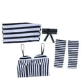 thumbnail image 6 of Black and White Stripes Dress Suit Outfit with Top and Skirt for Women, 6 of 9