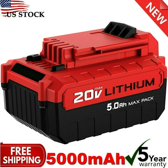 5.0Ah 20V Max Replacement Battery for Porter Cable PCC685L PCC680L Drill Driver Tool