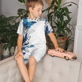 thumbnail image 4 of Balery Blue Flying Butterflies Conjunto de Pijama Infantil de Manga Corta con Estampado – Ropa de Dormir de Algodón Suave-Small, 4 of 6