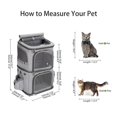 thumbnail image 2 of Mochila transportadora de mascotas HOVONO con doble compartimento para gatos pequeños, 2 of 7