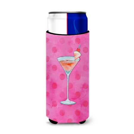 

Carolines Treasures BB8219MUK Summer Martini Pink Polkadot Michelob Ultra Hugger for slim cans Slim Can multicolor