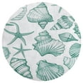 thumbnail image 3 of Beach Seashell Starfish Floral Medallion Round Rug - Small Round Area Rug, Soft Non-Slip Machine Washable Bedroom Mat Indoor Accent Entry Carpet for Office Desk Dorm Hallway, 3 of 6