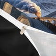 thumbnail image 4 of Castle Fairy Vintage Steam Train Queen Duvet Cover Set for Adults, Mountain Print Bedding for Bedroom, Black White,Black Reversible,3-Piece,No Comforter, 4 of 6