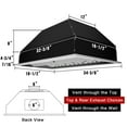 thumbnail image 3 of Akicon 36 Inch Stainless Steel Range Hood Insert, 600 CFM Ducted Built-in Vent Hood, Ultra Quiet, Dimmable Cool & Warm Dual LED Lights, Dishwasher Safe Filters, 3 of 8