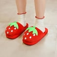 thumbnail image 3 of Vjnyvs Women's Winter Warm Slippers Cute Comfortable Strawberry Slippers Kawaii Fruit Fuzzy Plush Slipper Warm Cotton Slippers Indoor Home Cotton Slippers, 3 of 7