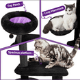 thumbnail image 7 of LHBCraft Gothic Cat Tree, 36.5" Black Cat Tower for Indoor Cats with Large Cat Condo, Cat Scratching Post, for Small-Medium Cats, 7 of 7