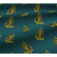 thumbnail image 4 of oneOone Cotton Jersey Dark Teal Green Fabric Peacock Block Sewing Craft Projects Fabric Prints By Yard 58 Inch Wide, 4 of 4