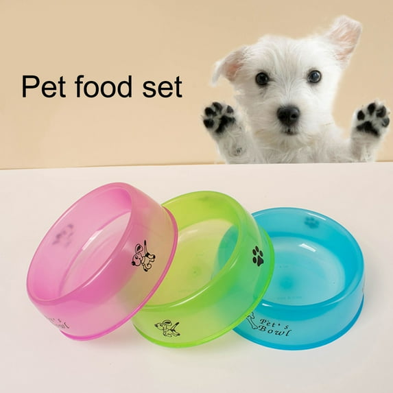 opvise Pet Food Water Feeder Construction Smooth Edge Store Water Round Shape High Capacity Food Grade Pet Food Bowl Light Green