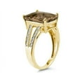 thumbnail image 2 of SZUL Women's  Emerald  Cut   Smokey Quartz  and Diamond Ring 10k Yellow  Gold, 2 of 3