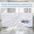 thumbnail image 3 of REGALWOVEN High-End Bathroom Rug - Ultra Plush Absorbent Microfiber Bath Mat, Non-Slip Machine Washable Shag Shower Rug White Starfish Pattern 32" x 20", 3 of 6