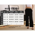 thumbnail image 5 of Amazhiyu Women's 100% Cotton Wide Leg Pants Loose Fit with Pockets Elastic Waistband Casual Summer Trousers, 5 of 10