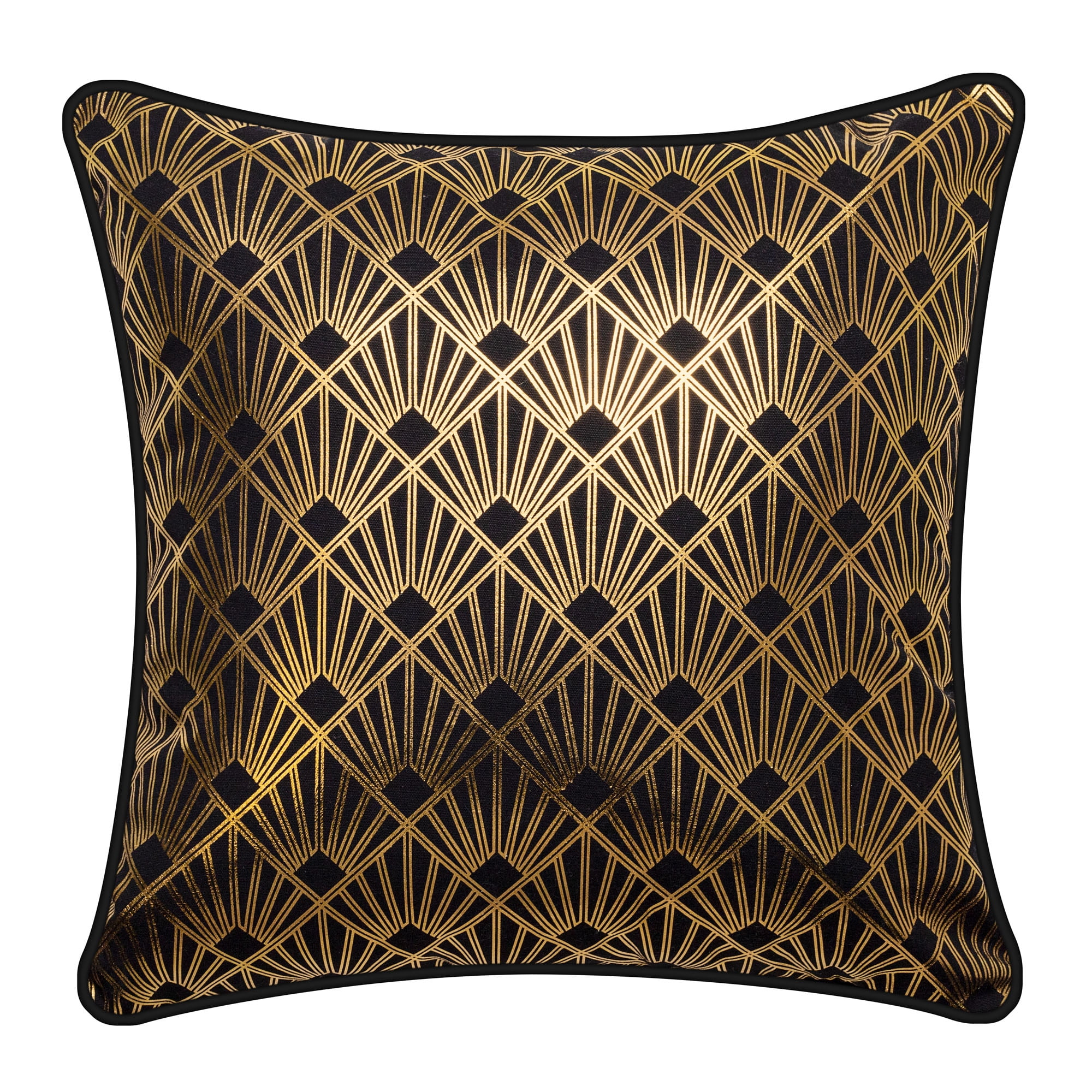 Mainstays Gold Foil Printed Decorative Throw Pillow, 18x18"