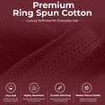 thumbnail image 7 of Dan River Washcloth for Face 12 pack Soft Absorbent and Quick Drying Durable Cotton Face Towel - Burgundy, 7 of 7
