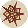 thumbnail image 1 of Ahgly Company Tapis Rond Lavable en Machine Intérieur Transitionnel Or Vanille, 8 Pieds Rond, 1 of 7