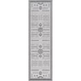 thumbnail image 2 of Bliss Rugs Bailey Transitional 2' x 7' Dark Gray and White Indoor Outdoor Area Rug, 2 of 8