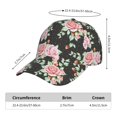 thumbnail image 2 of Rateoe Rose Flowers Pattern Baseball Cap Outdoor Cap Mountain Dad Hat - Unstructured Soft Cotton Cap-Adjustable UV Protection Cap, 2 of 6