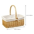 thumbnail image 5 of ifundom 1Pc Lightweight Willow Basket with Handle for Home Fruit Storage and Picnic Use, 5 of 8