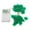 Green Leaf, variant on YIMWNYI St. Patrick's Day LED String Lights, Four-Leaf Clover Green Irish Fairy Lights, Battery Operated, for Party & Home Decor, 78.7in/118.1in