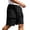 ZA-Black men's cargo shorts, variant on cllios Men's Hiking Shorts Elastic Waist Drawstring Multi Pockets Quick Dry Cargo Shorts for Camping Fishing Outdoor Black L