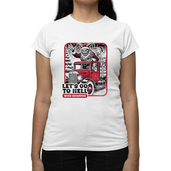 Dark Krampus Creepy Christmas Women's T-shirt