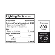 Feit Electric 10 Watt LED (60 Watt Equivalent) Soft White A19, E26, Non-Dimmable (4 Pack)