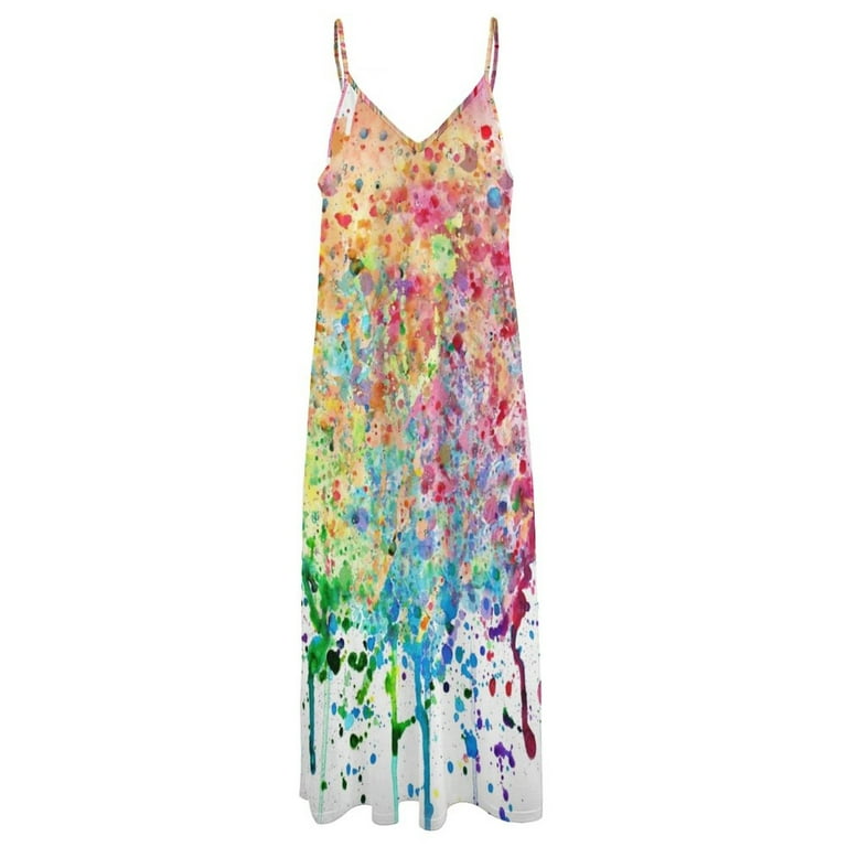open lace back dress Paint Splatter Dress – PAOM main image 1