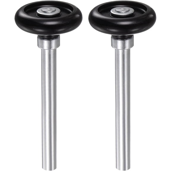 WRS 3-1/2" Black Plastic Garage Door Roller - 2 Pack
