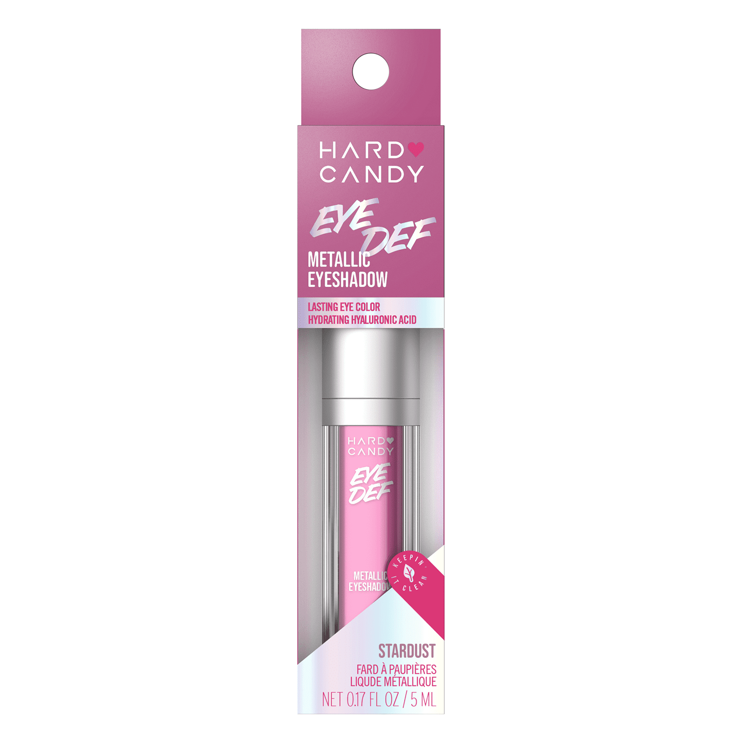 Hard Candy Eye Def Metallic Liquid Eye Shadow, Pink Shimmer, 0.17 Fl oz