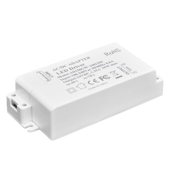 30W DC 24V 125A Controlador LED Voltaje constante Luz LED profesional Convertidor de potencia Transformador AC 100-240V para luz LED Proyecto de computadora Luz exterior ANGGREK Otros