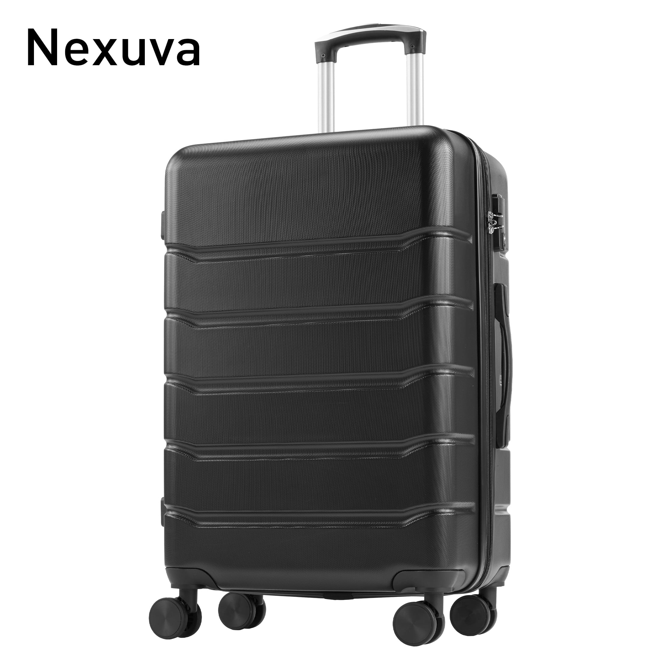 Nexuva Durable Hardside Luggage with Smooth Spinner Wheels - Lightweight, Expandable, TSA Lock, Hard Shell Roller Suitcase for Checked Luggage