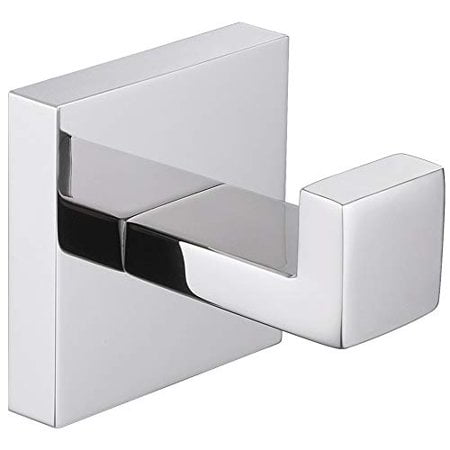 Bath Towel Hook, Angle Simple Solid Metal Bathroom Shower Square Hook Hand Towel Bathrobe Sponges Hanger Kitchen Cabinet Closet Hook Pants and Shirt H