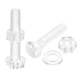 thumbnail image 1 of Unique Bargains M5 x 30mm Vis de Machine Phillips en Plastique avec Écrous et Rondelles Plates, Boulons de Machine à Tête Plate PC 20 Ensembles, 1 of 4
