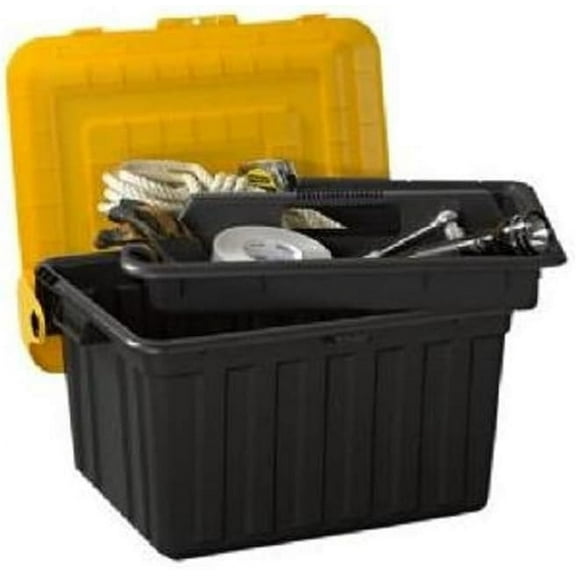 Homz Tote Locker with Tray — Home & Garage Storage, Stackable Design