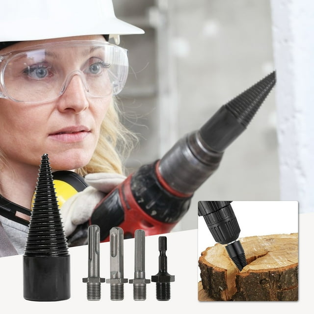 Taladro para máquina de leña, escariador de madera, broca para herramienta de perforación de cono de madera dividida Wmkox8yii hjk1170