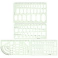 thumbnail image 1 of KAKOWELY 4pcs Geometric Stencils For Drawing Circle And Oval Templates Plastic Circle Ruler For Drafting Drawing Tools For Artists,7.68X"X3.94"X0.08", 1 of 5