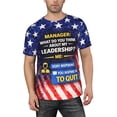 thumbnail image 4 of Omeoer Funny Manager Leadership T-Shirt Office Humor Meme Graphic Tee Patriotic American Flag Short Sleeve Shirt for Men Women, 4 of 7