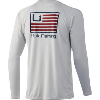 HUK Men's Pursuit Long Sleeve Sun Protecting Fishing Shirt, Americana  Flag-Seafoam, 3X-Large : : Clothing, Shoes & Accessories