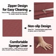thumbnail image 5 of DELMANGO Outdoor Replacement Cushions 14-Piece Deep Seat Water-Resistant Patio Furniture Cushions for 6-Seat Sectional Rattan Sets, Red, 5 of 9